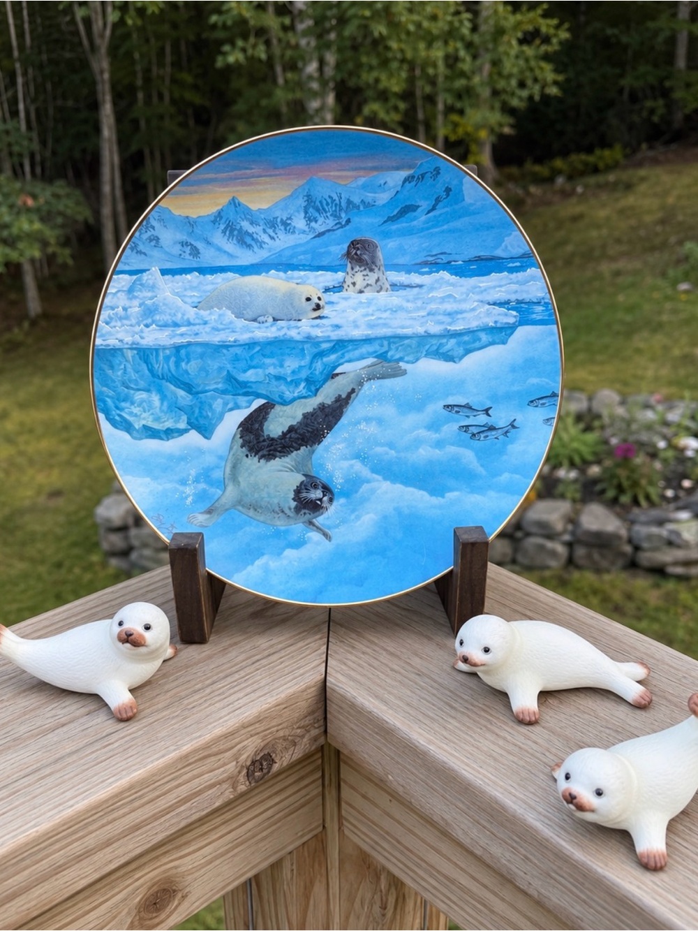 Vintage “Palace of the Seals” 🦭 | HOMCO Figurines (3) | Seal and Pups Decor